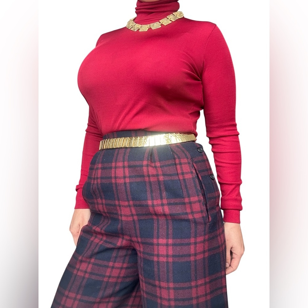 Noblegout Plaid 100% Wool Capri Trousers – Culottes - Size  XS - Picture 5 of 5